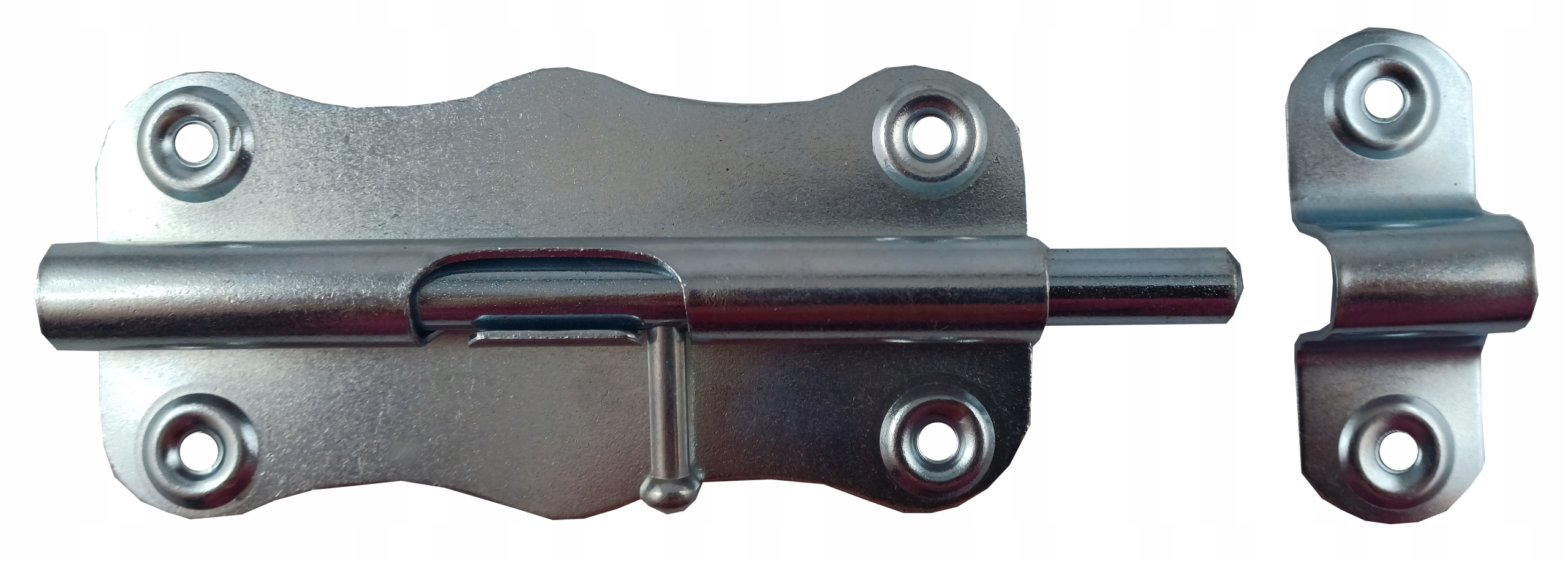 ZASUWKA UNIWERSALNA DO BRAM DRZWI 125 MM OCYNK SREBRNA