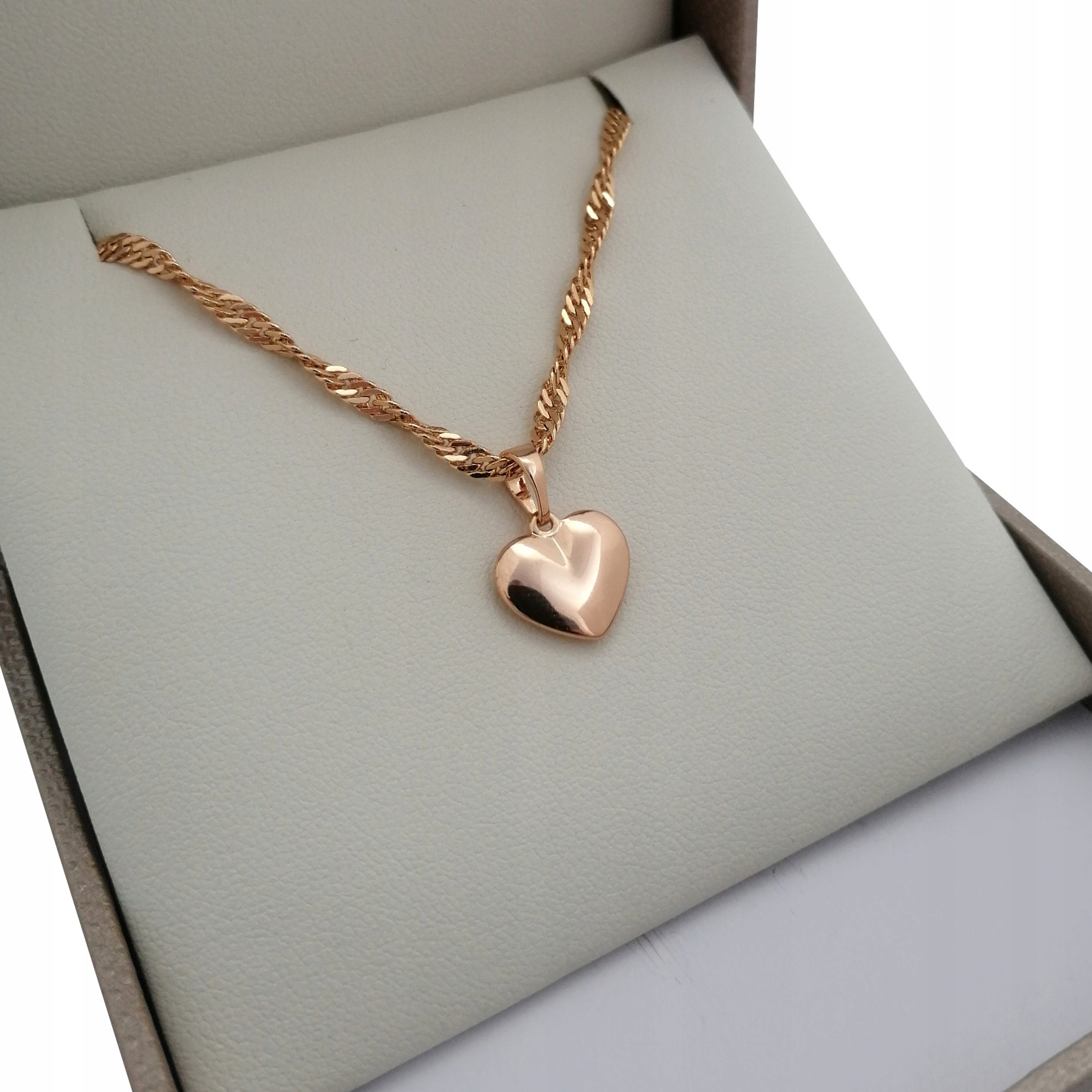 

Złoty Naszyjnik Serce 18 Karatow 60CM 3MM Prezent