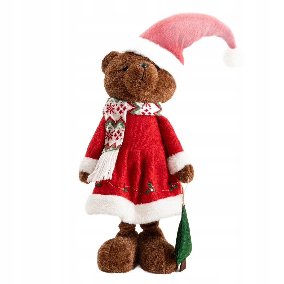 Skřítek Nikx paní medvídek v červených šatech 47 cm Homla