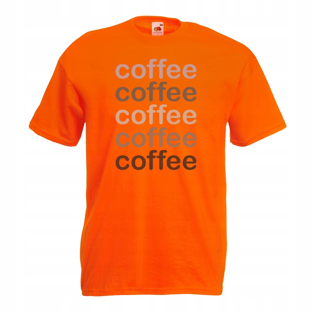 

Koszulka coffee kawa dla kawosza XL pomarańczowa