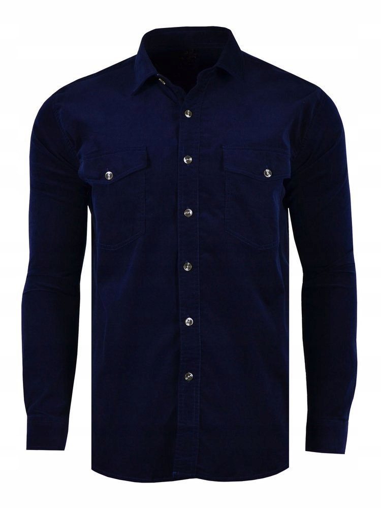 Tmavě Modrá Flanelová Košile S Dlouhým Rukávem, Velikost 42/43