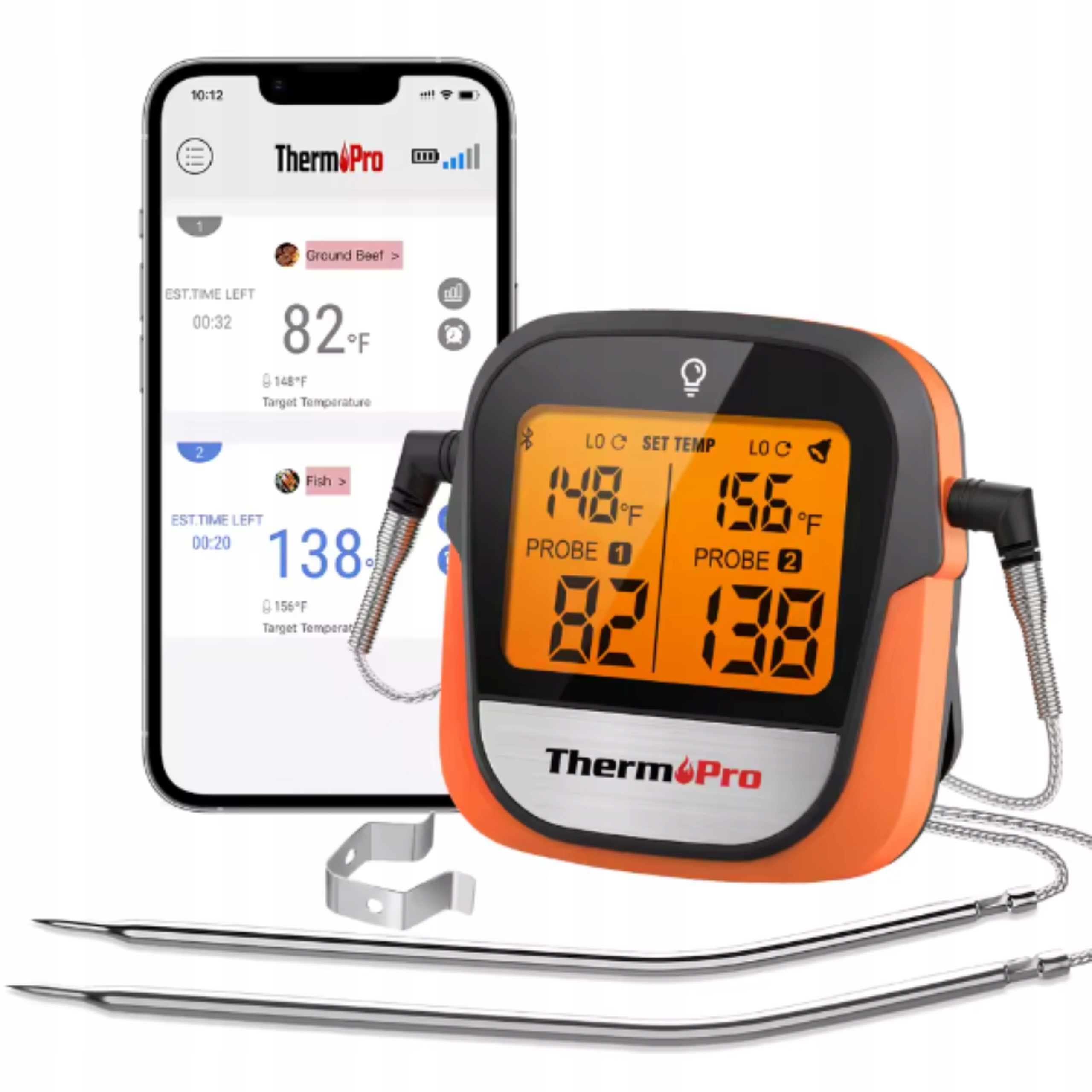 Teploměr na maso Dvojitý tester s aplikací Digitální sonda pro hovězí maso