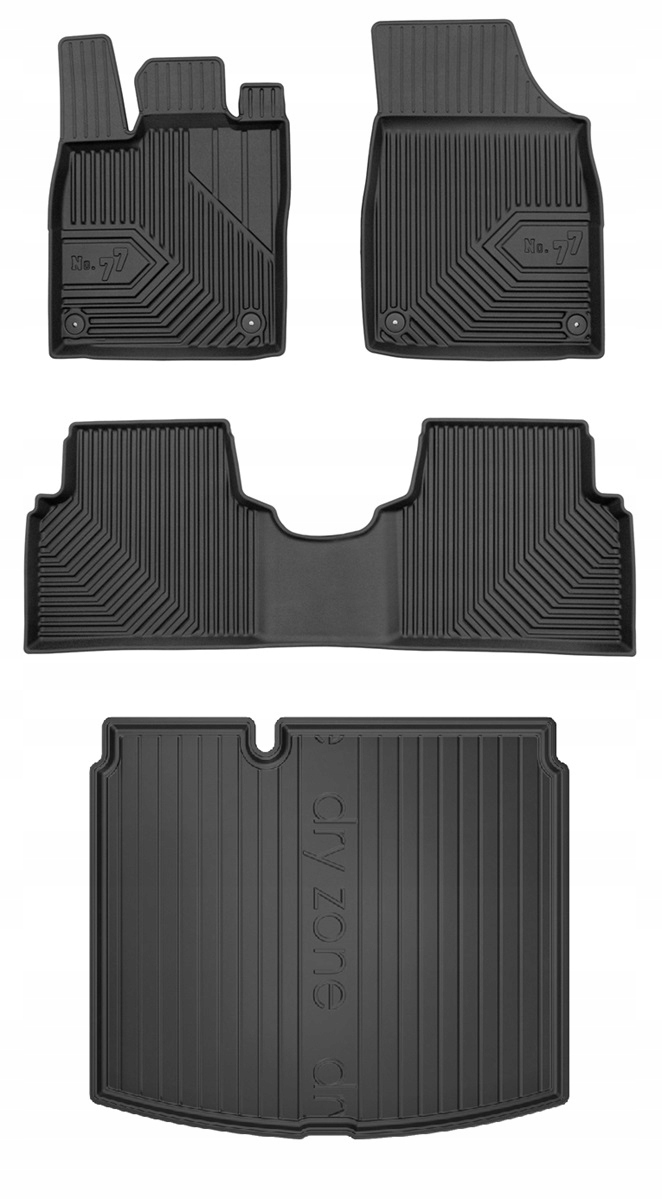 Set 77 Gumové rohože a rohože Vw ID.3 Hatchback od 2019- d
