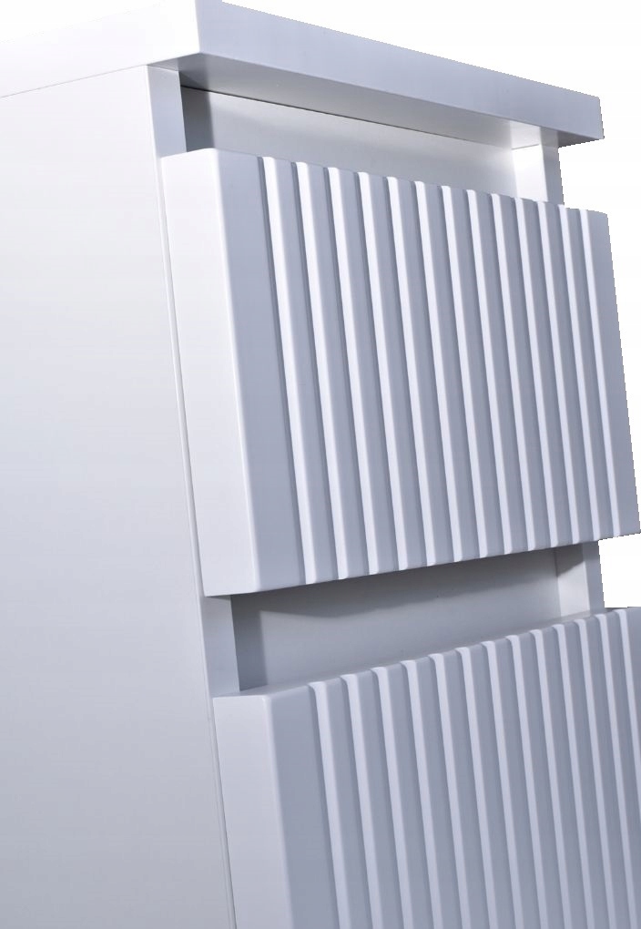 SZAFKA NOCNA BIAŁA MATOWA RYFLOWANA TOR z 2 SZUFLADAMI DO SYPIALNI POKOJU Kod producenta TOR-RYFLOWANA