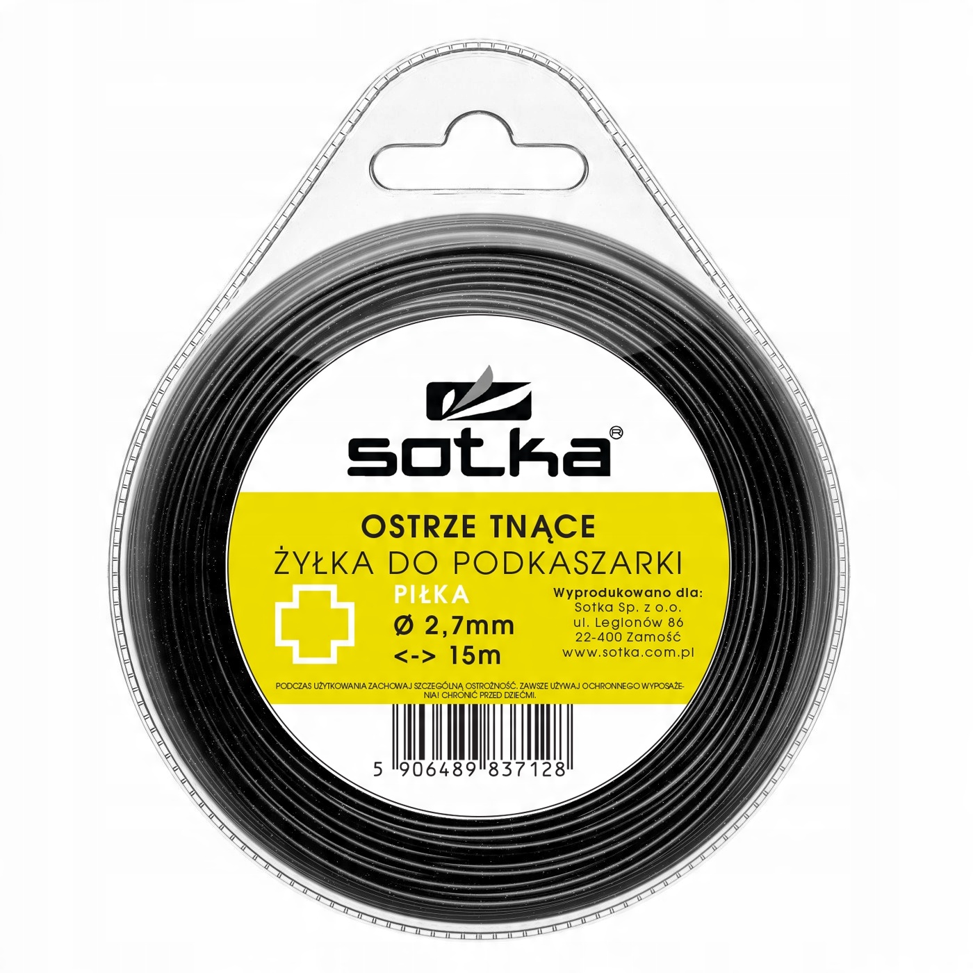 

Żyłka Tnąca Do Kos, Podkaszarek piłka 2,7 mm 15 m