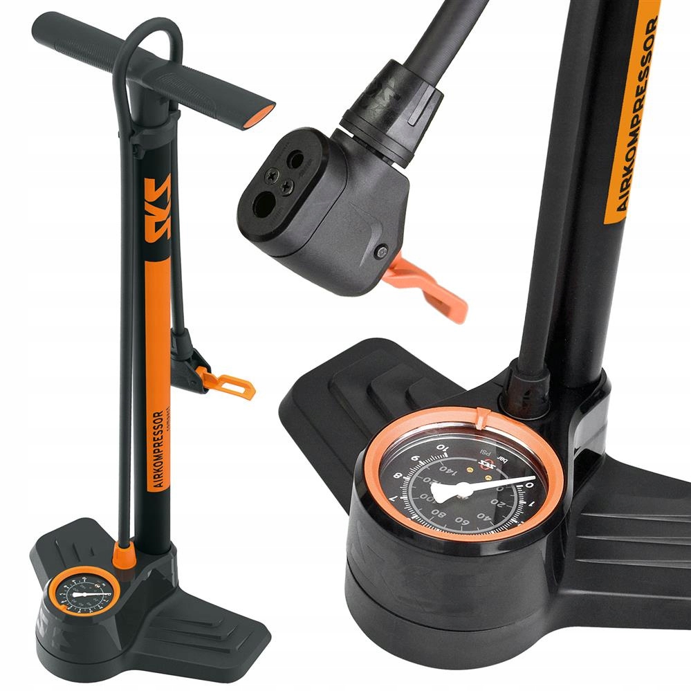 Pompka rowerowa podłogowa stojąca Sks Airkompressor Compact 10.0, czarna