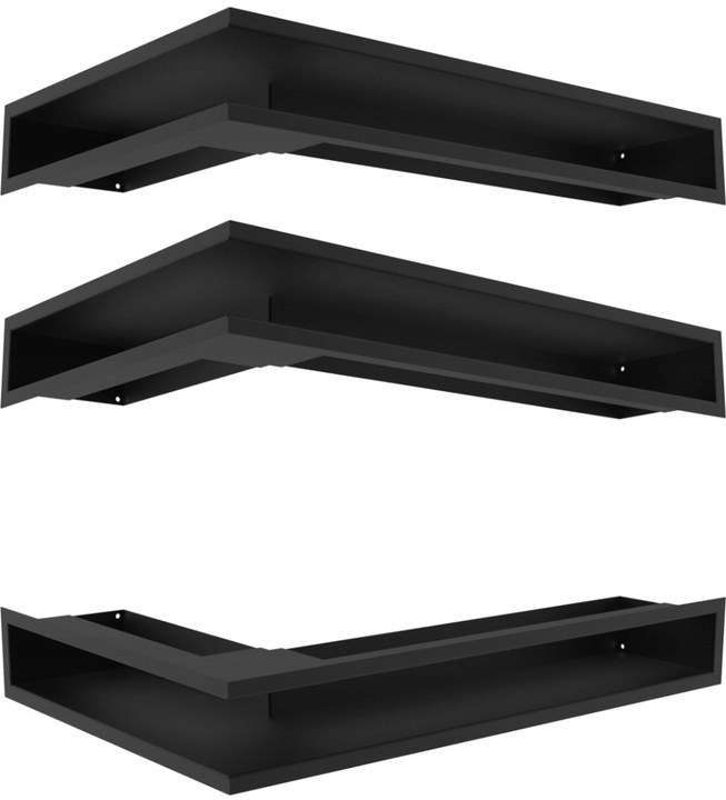 Krbová Mriežka Luft Rohová 800x400x90 3 Ks Ľavá Čierna Sada