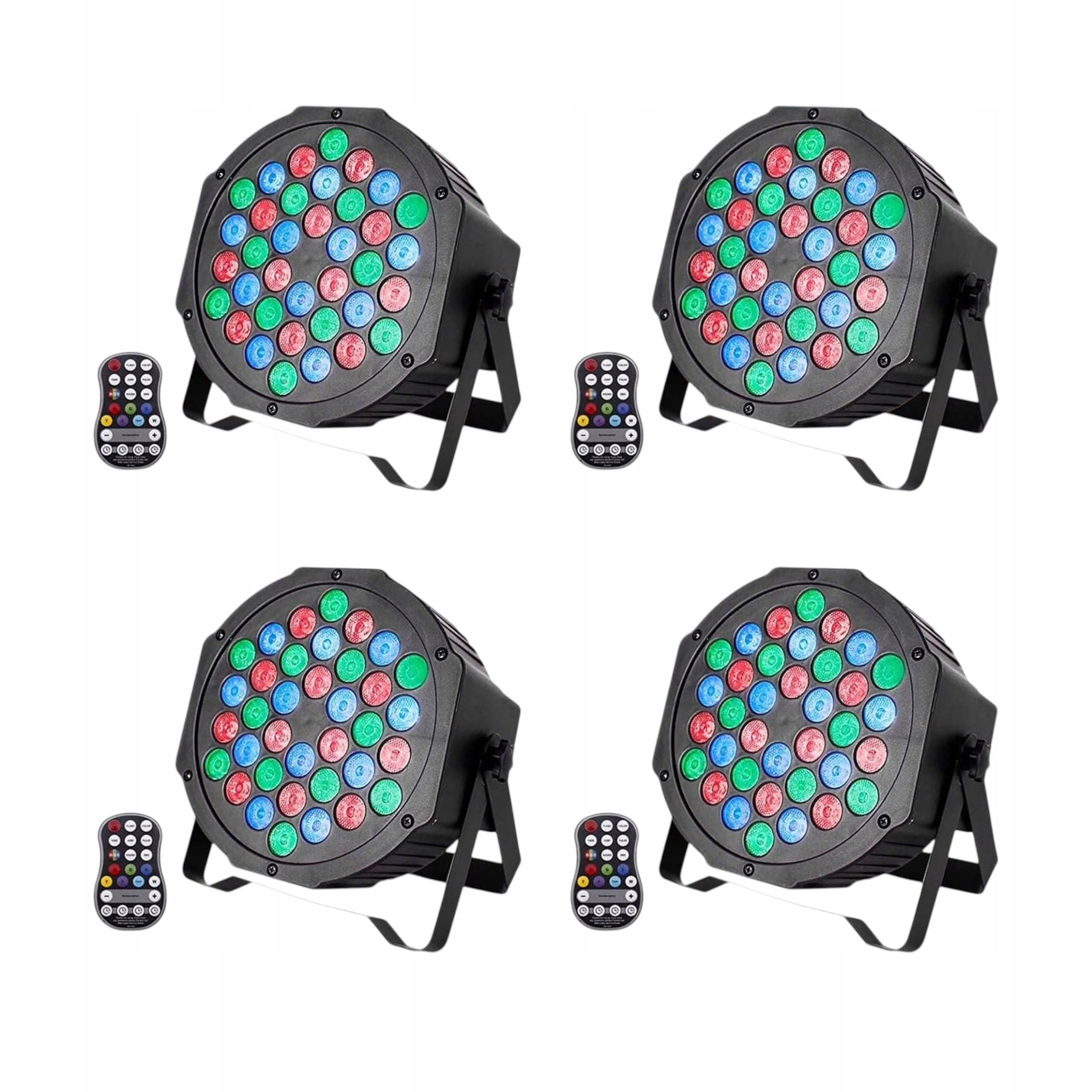 Scénické Led osvětlení Rgb 4x Reflektor Bezdrátový 36 Led diod dálkové ovládání