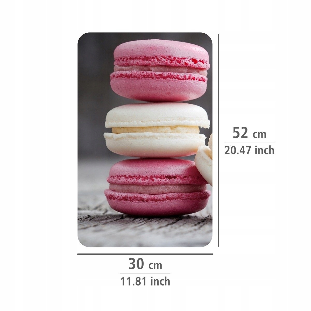 SZKLANE PŁYTY OCHRONNE NA KUCHENKĘ MACARONS WENKO Długość 52 cm