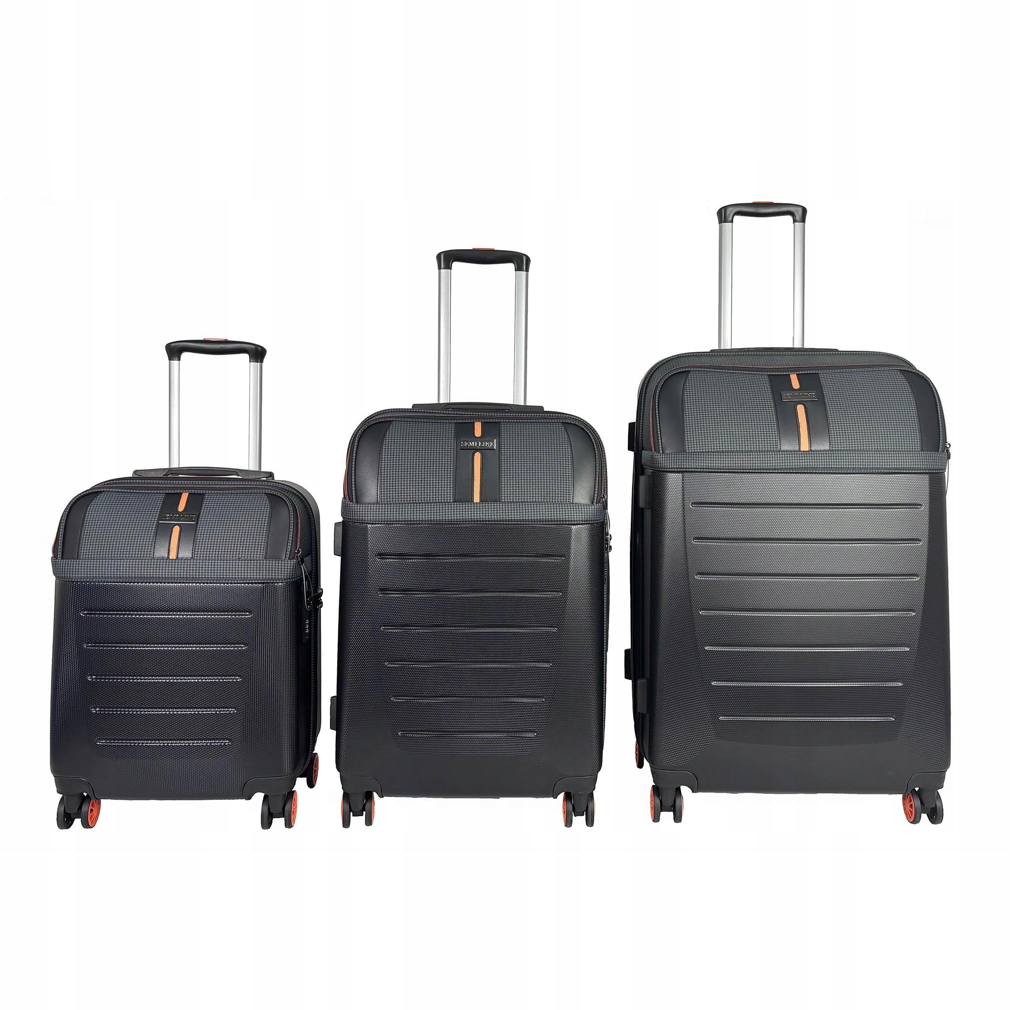 Sada tvrdých kufrů 3v1 Abs Polyester T5734-0 Semi Line