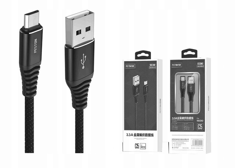 

Kabel Peston Quick Charge Nylon 3.3 A Micro-usb