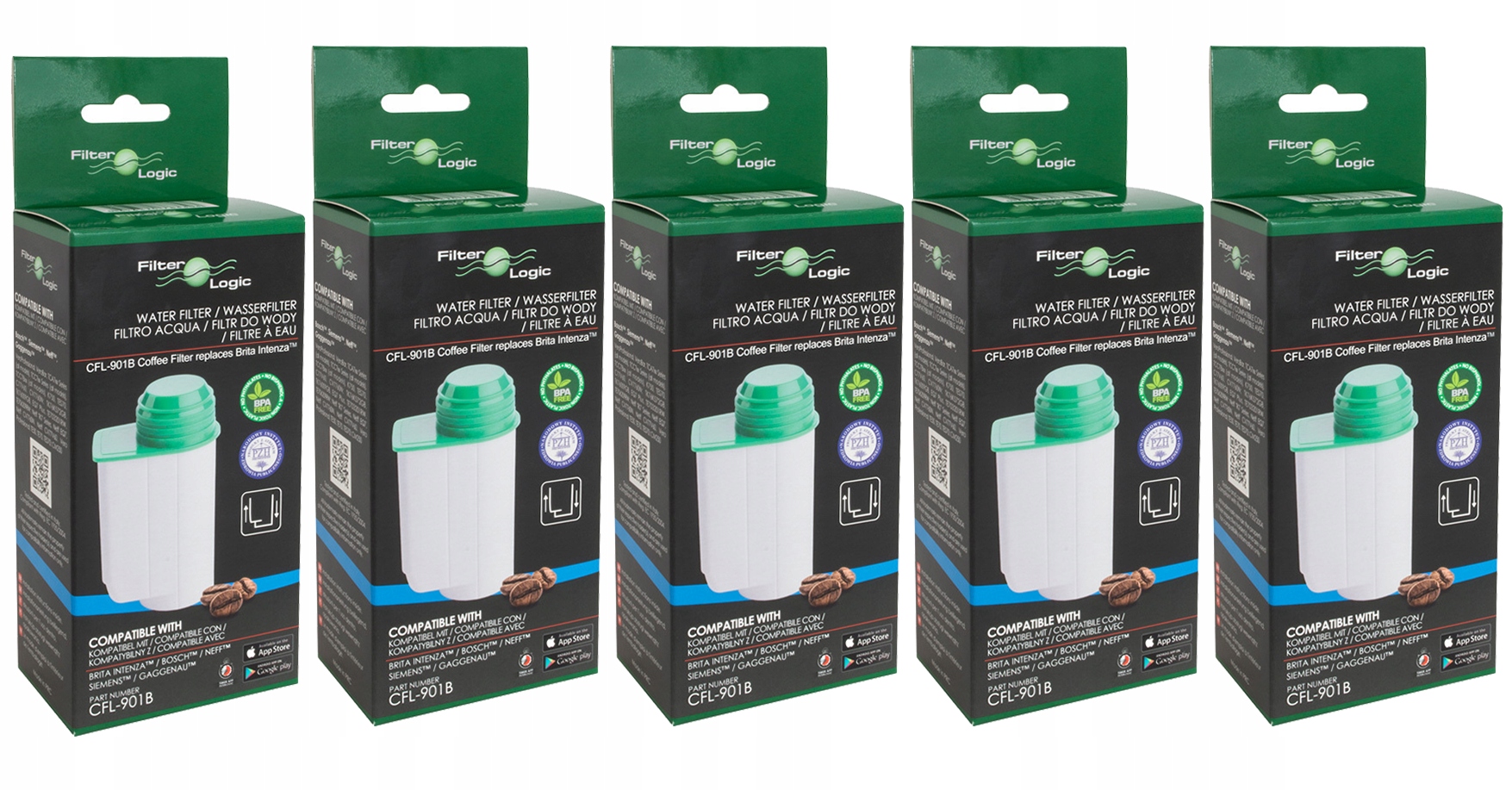 

5x Filtr wody ekspres Brita Bosch Siemens Intenza