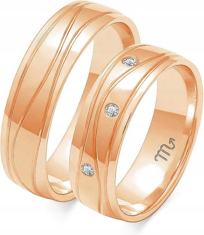 Zlatý snubní prsten moderní svatba 14K 585 vel. 23 24 25, dámská kolekce pro muže