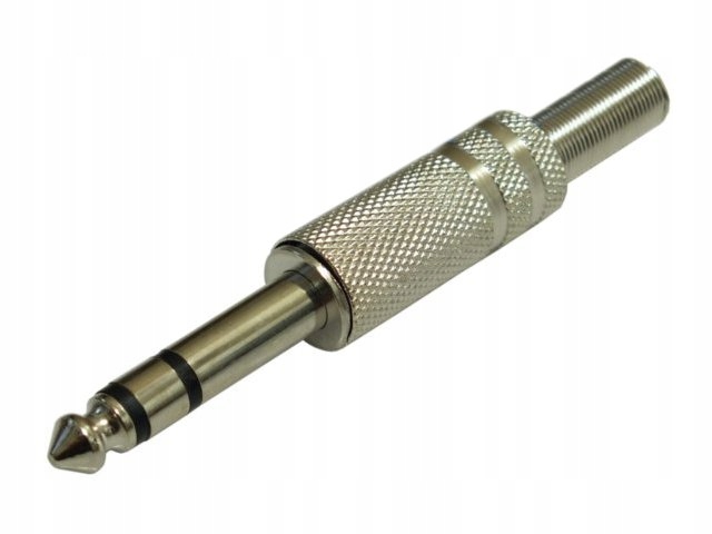 

Wtyk duży Jack 6,3mm Stereo - na kabel - Metal