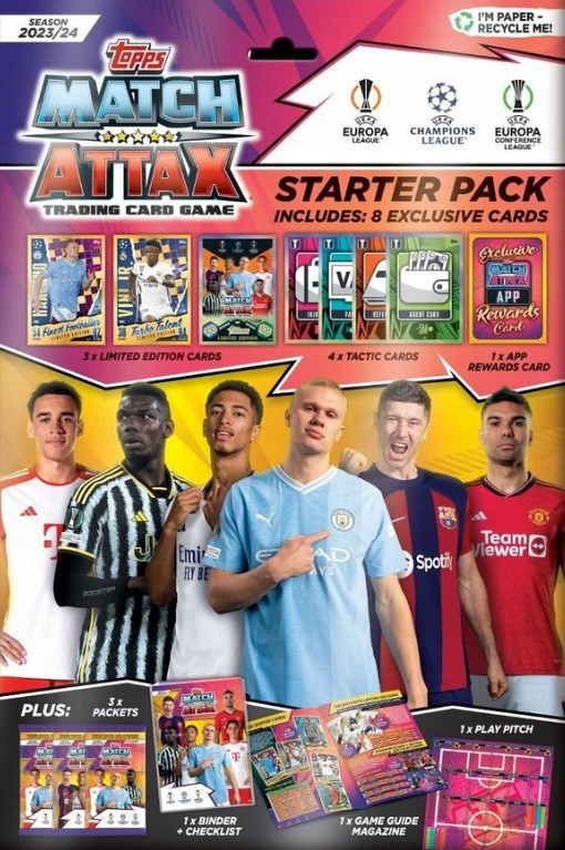 SUPER ALBUM NA KARTY PIŁKARSKIE MATCH ATTAX 2024 STARTER PACK TOPPS LIMITED