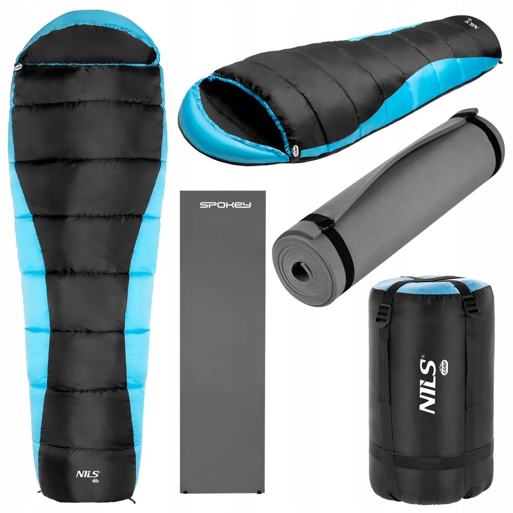 Turistický spací pytel Teplý Mumie S Kapucí Pod Stan 220 x 80 cm Karimatka