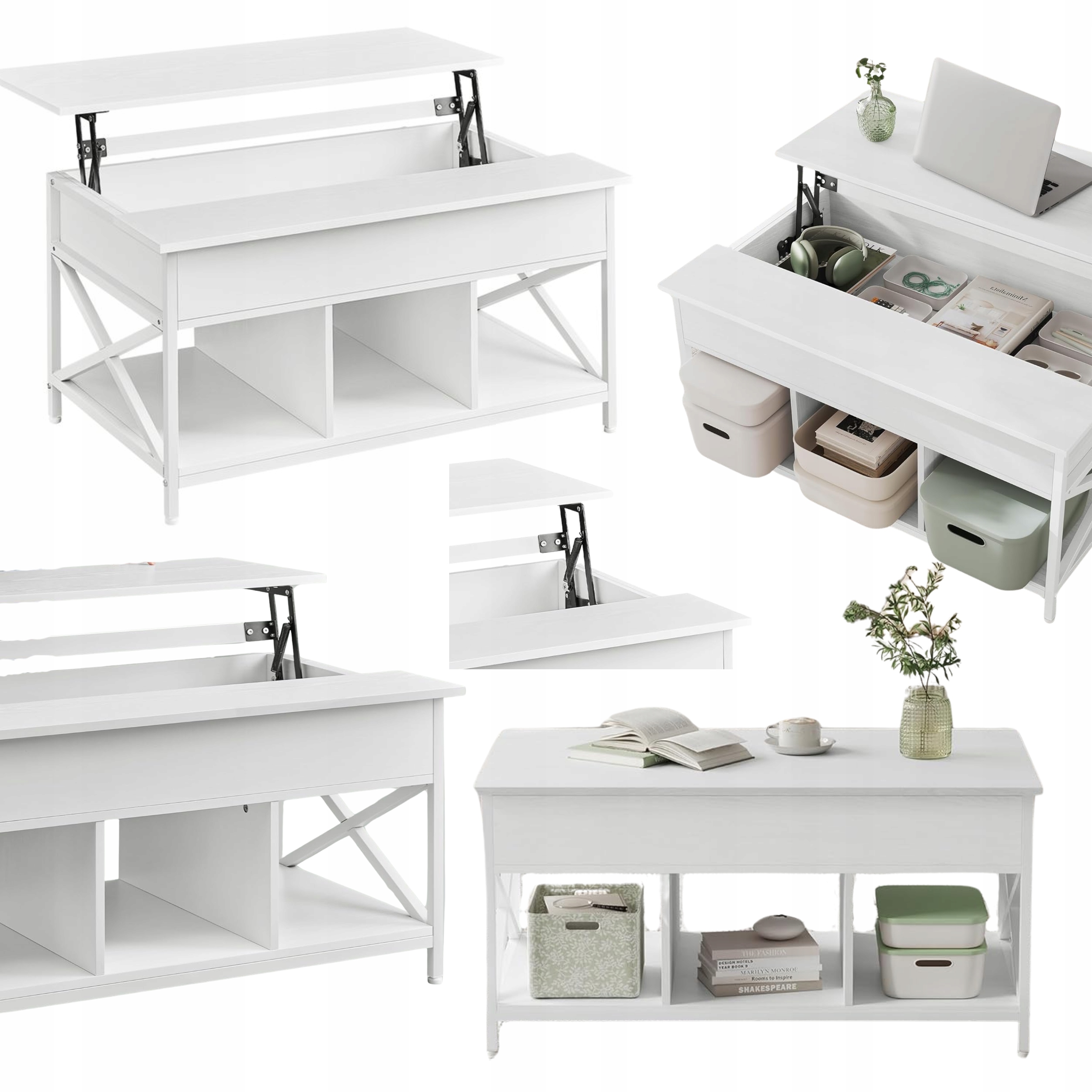 Konferenčný stolík s úložným priestorom s poličkou Stôl Lavica do obývačky Skriňa s priehradkami