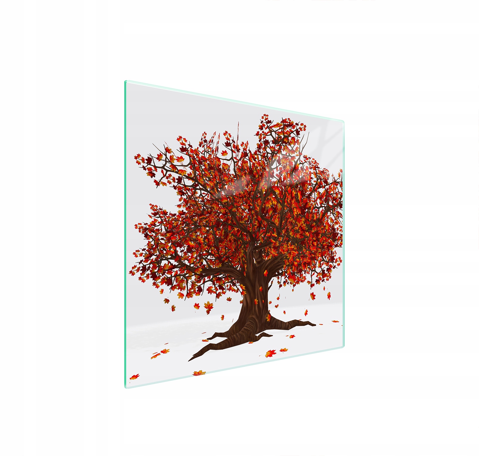 Skleněná Ochranná Deska Na Sporák 50x52 Dřevo Tvrzené Sklo