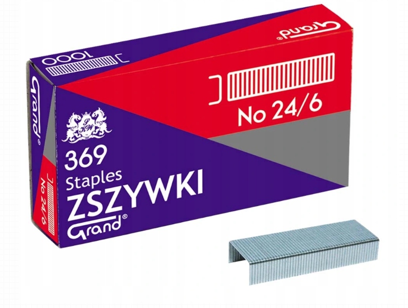 

Zszywki Biurowe 24/6 1 opak. 1000 szt. Grand