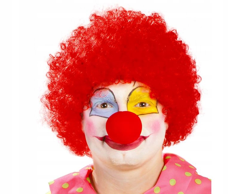 PERUKA AFRO KRÓTKA UNIWERSALNA CZERWONA