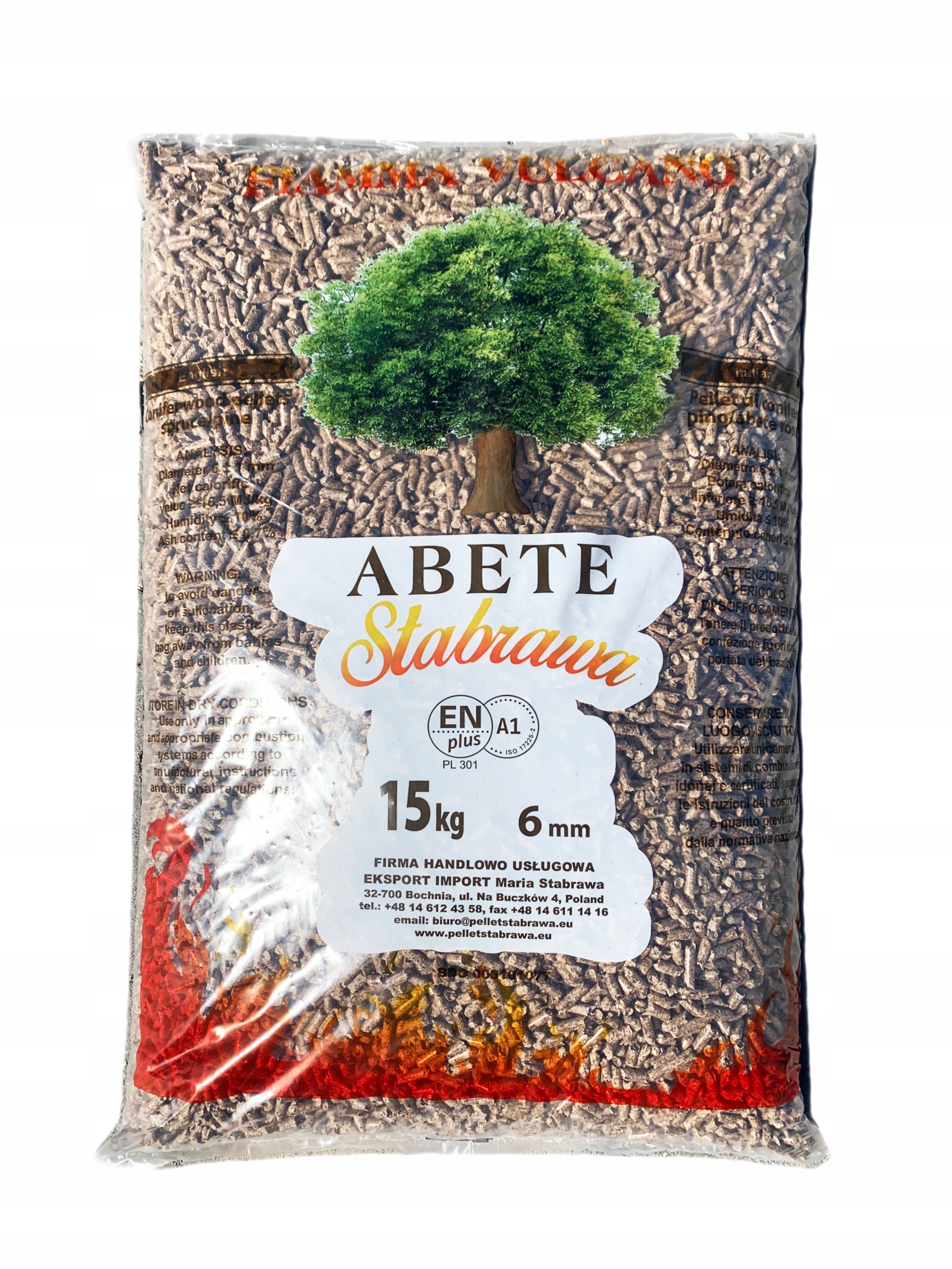 

Pellet drzewny 6 mm klasa En plus A1 worek 15 kg