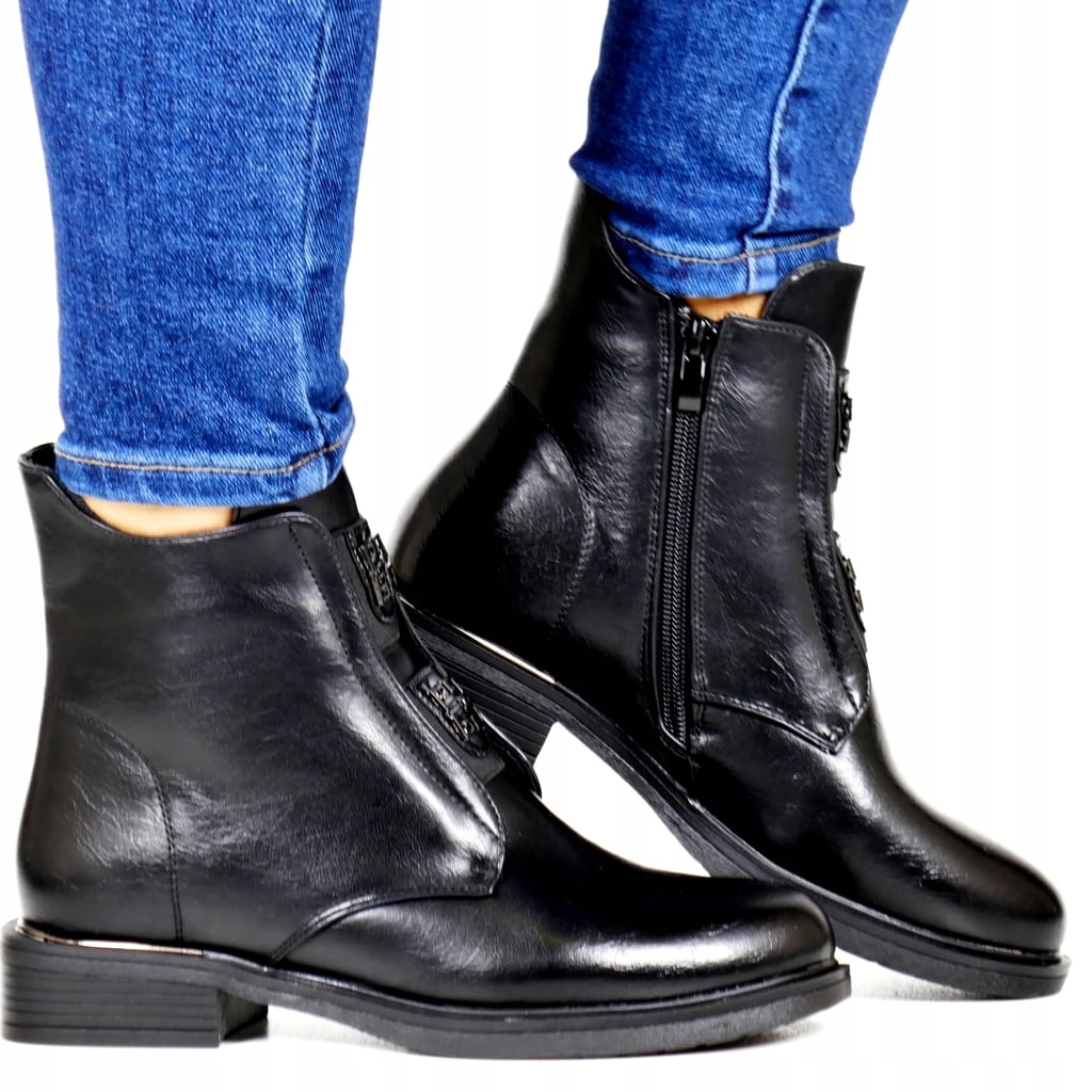 Dámské Kotníkové Boty Na Ploché Podrážce, Černé, S Gumičkami, Pohodlné, Nové