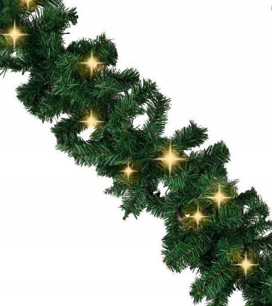 

Girlanda Choinkowa świąteczna zielona łańcuch Led