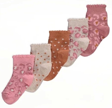 

5x George kolorowe Skarpetki centki 6-12 M 74-80