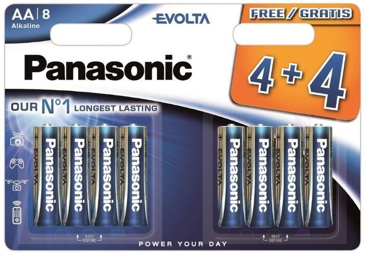 

8x Bateria Panasonic Evolta LR6 Aa Alkaliczna