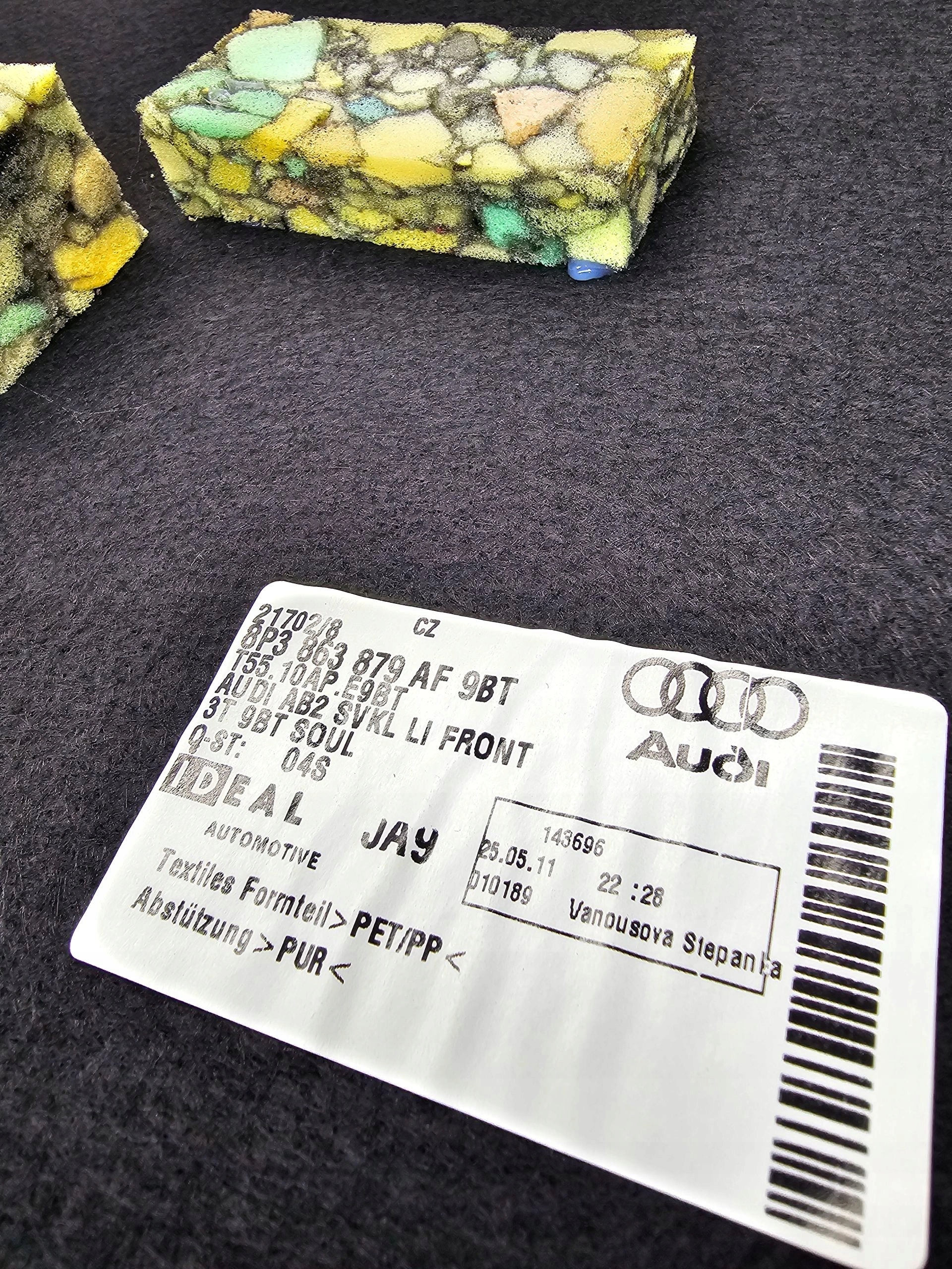 boot upholstery left AUDI A3 8P 8P3863879AF 9BT
