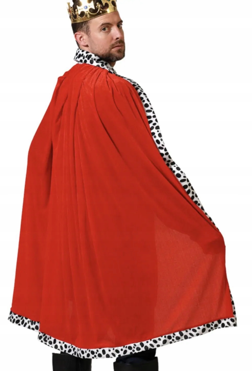 PELERYNA KRÓLA CZERWONA DŁUGA 125cm KRÓL WŁADCA KING