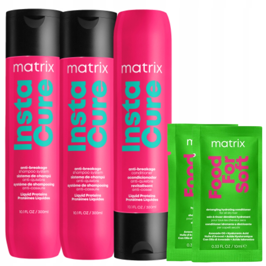 Matrix Instacure Szampon regenerujący do włosów, Odżywka Zestaw