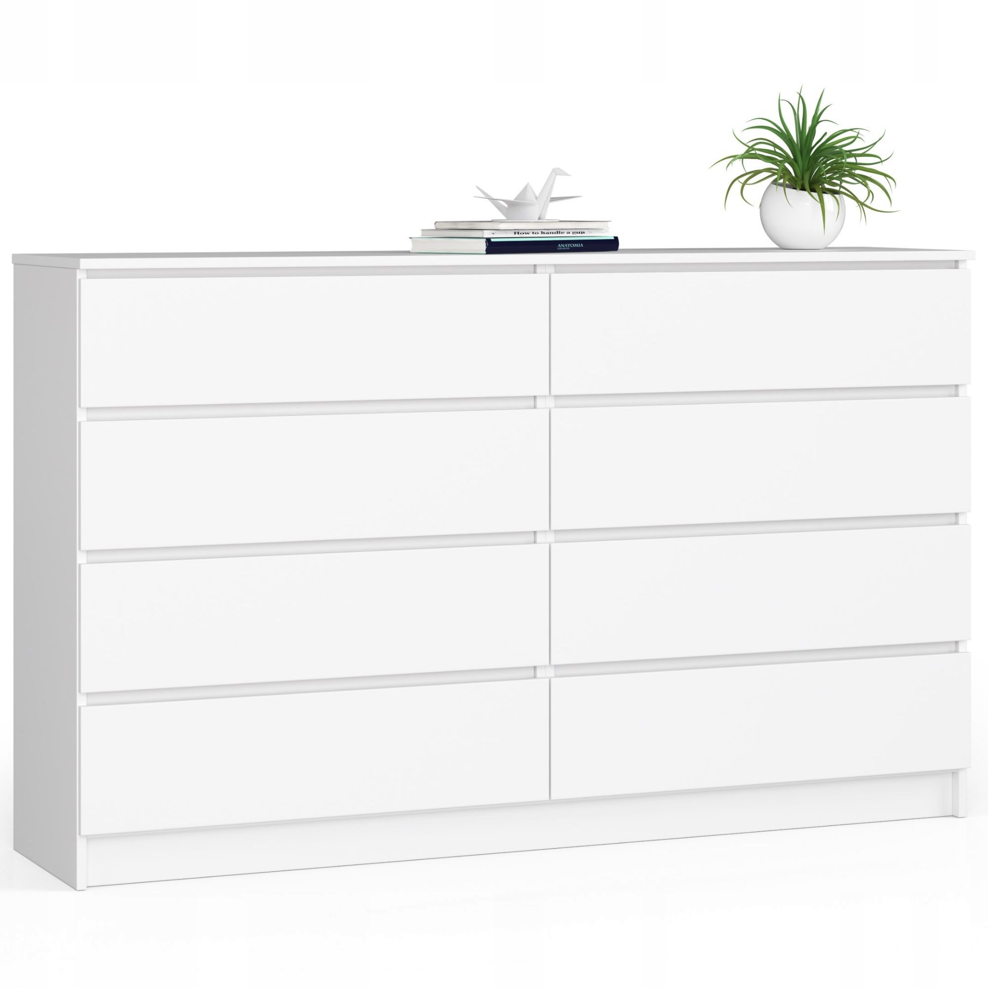 Komoda K160 8SZ Clp Pk Bílá Akd