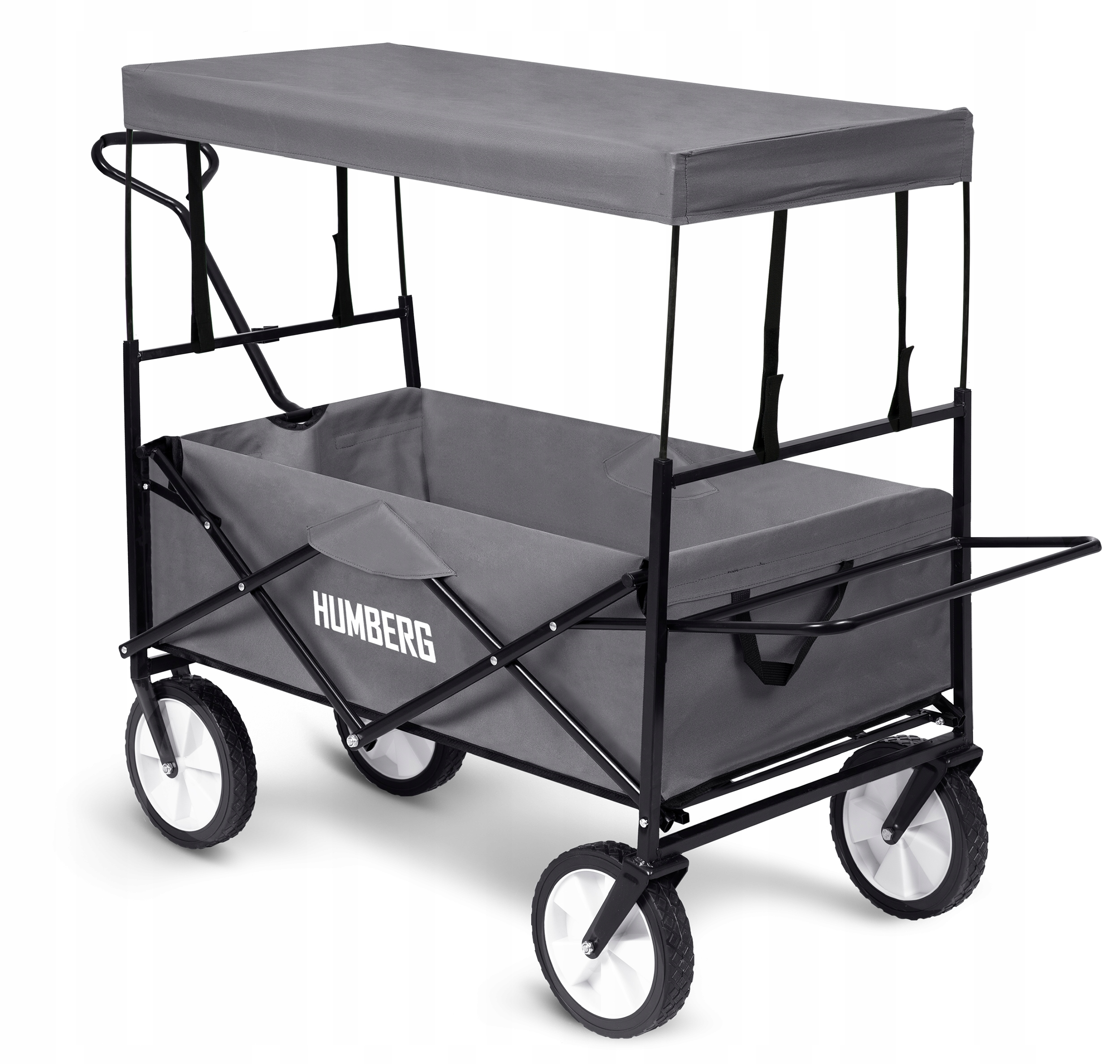 Wózek Ogrodowy Transportowy Turystyczny Składany Plażowy Daszek 90kg