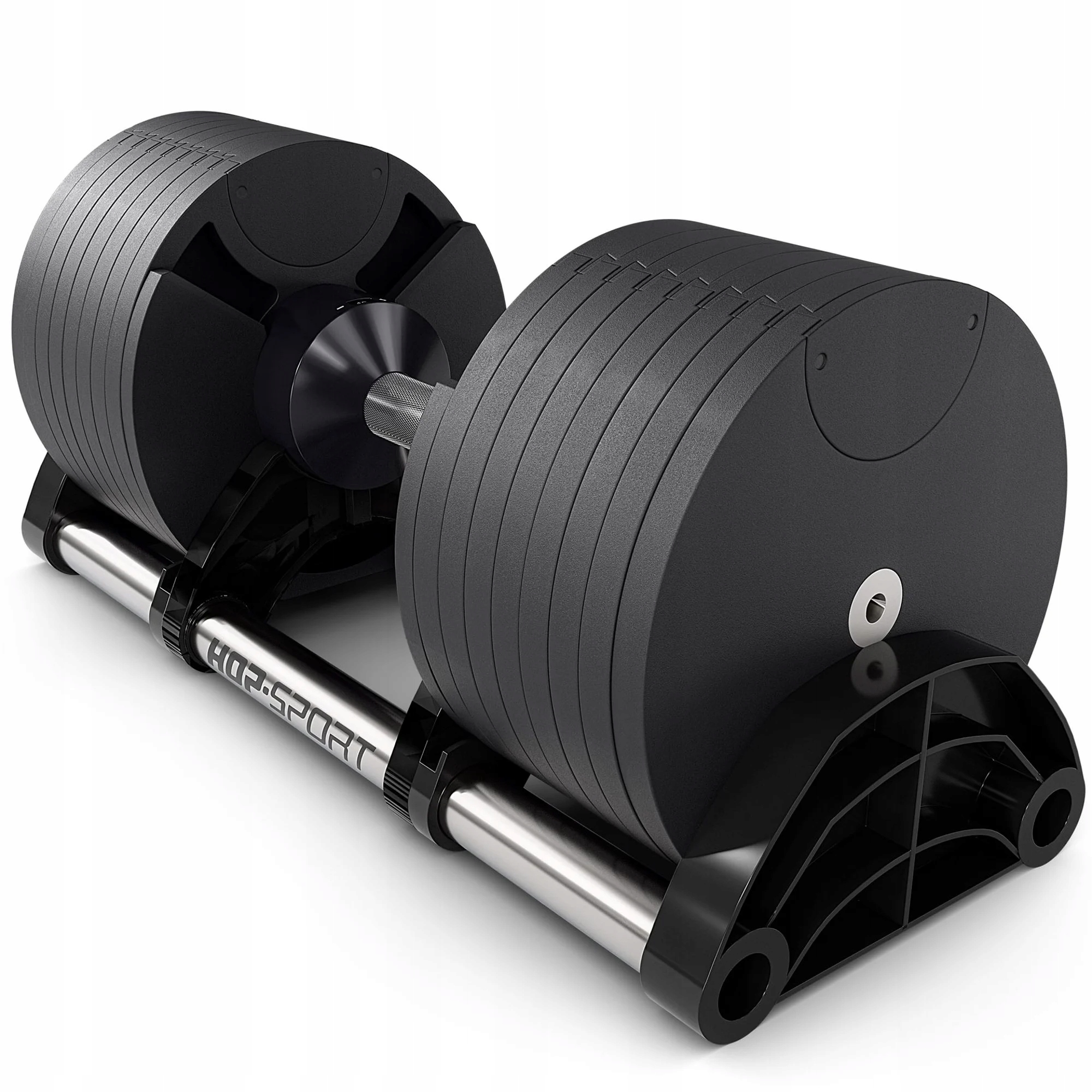 Regulowana żeliwna hantla 40kg ścięta krawędź antypoślizgowy uchwyt mocna