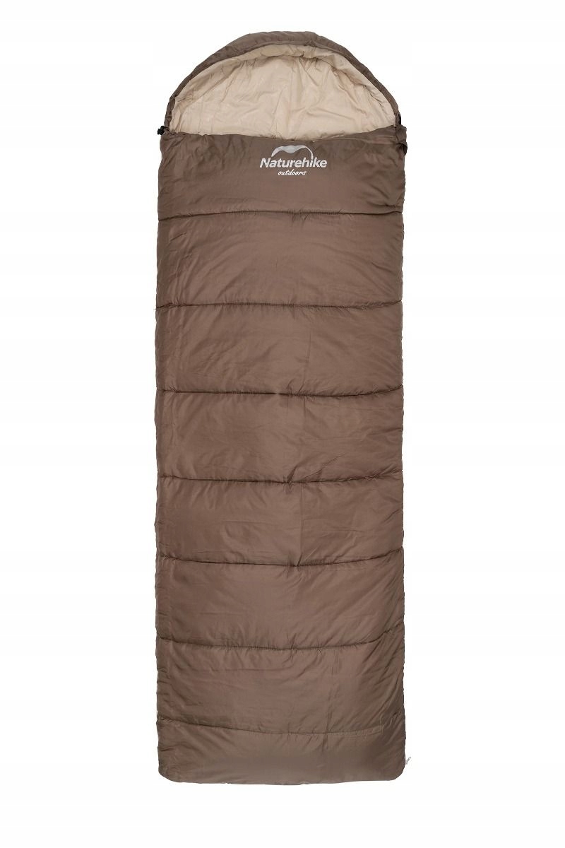 Naturehike Turistický spací pytel U250S NH20MSD07 hnědý levý