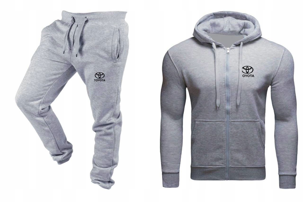 Tepláková Souprava Teplákovka Toyota Pánská Rozepínací Šedá M