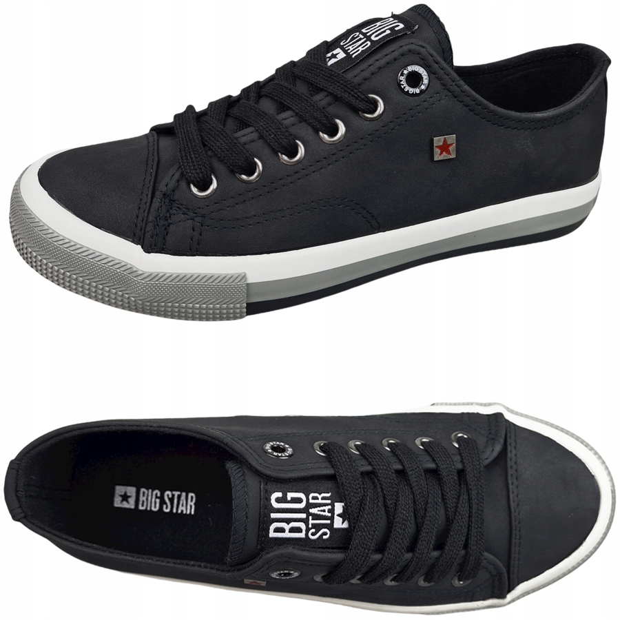 

Czarne trampki Big Star damskie niskie II274228 37