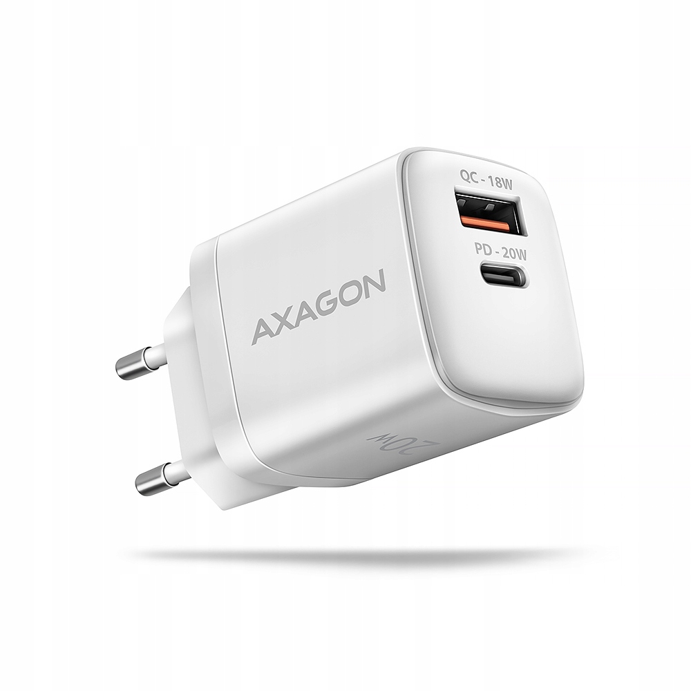 Axagon Wallcharger 2x port (usb-a Usb-c), 20W ACU-PQ20W