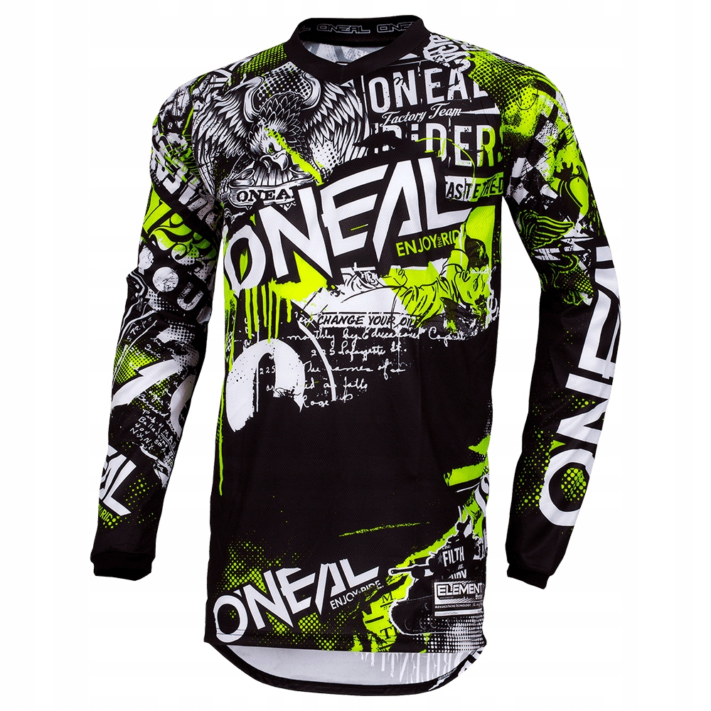 Bluza juniorska O'Neal Element Attack black/yellow M