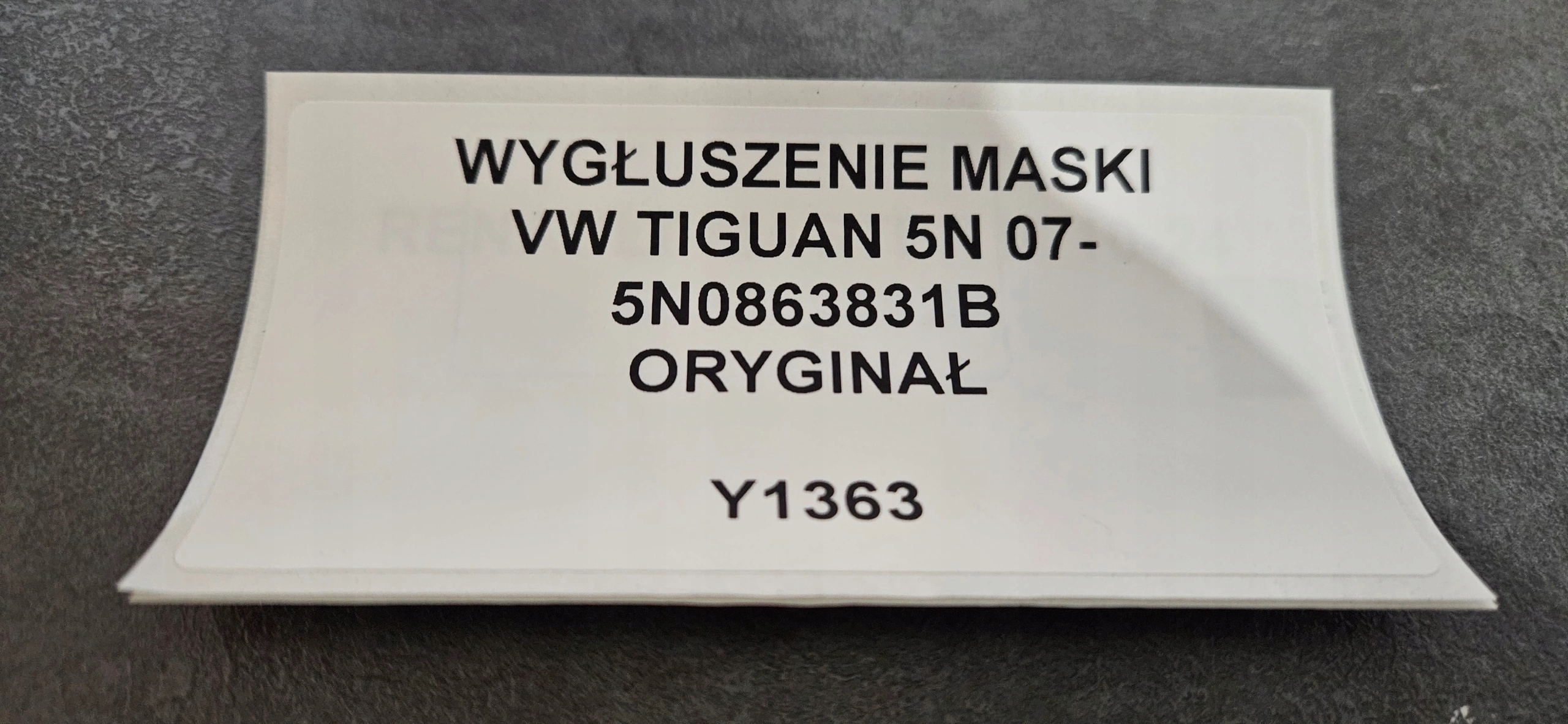 soundproofing bonnets VW TIGUAN and 5N0 07- original