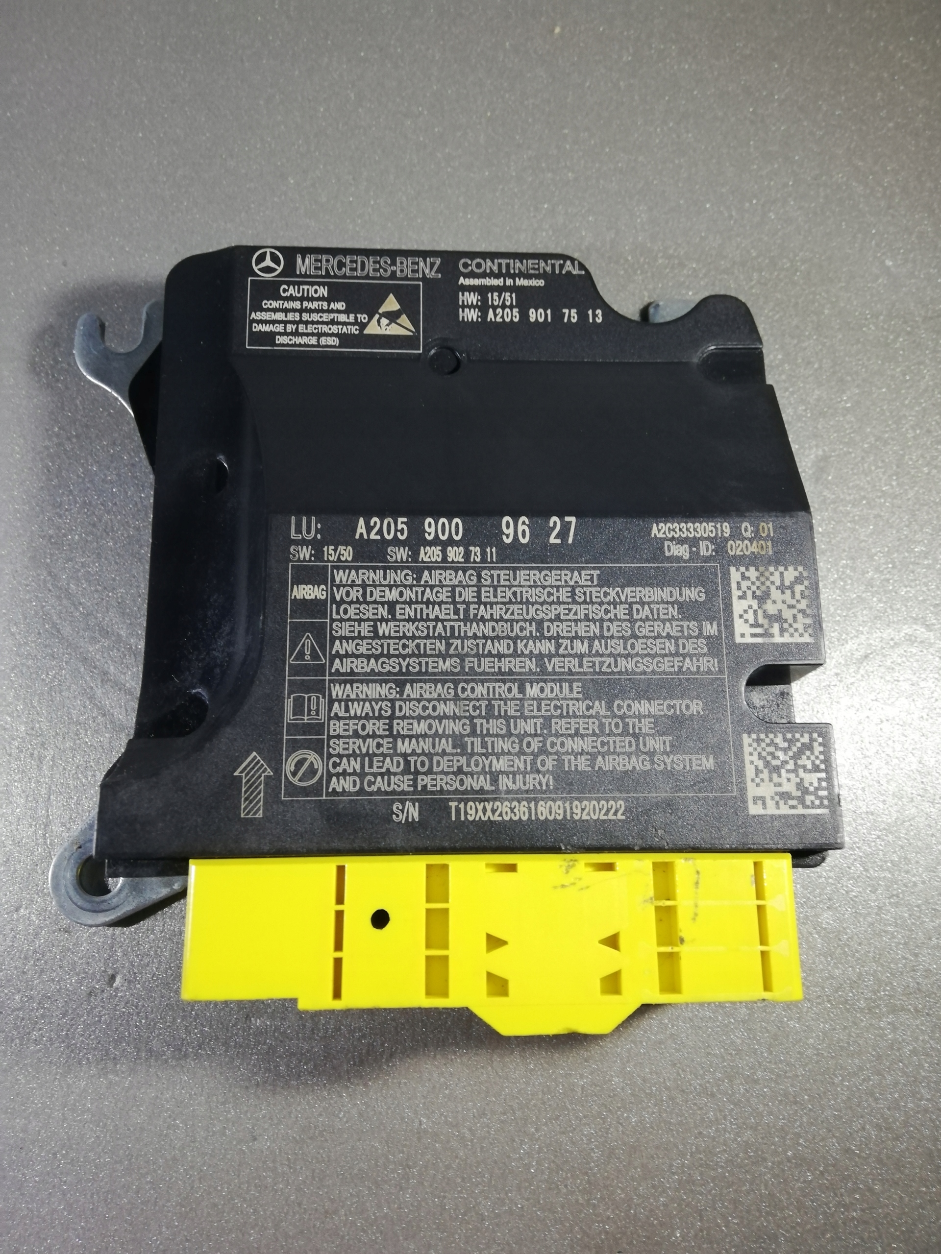 A2059009627 - 2059009627 МОДУЛЬ ПОВІТРЯНОЇ ПОДУШКИ