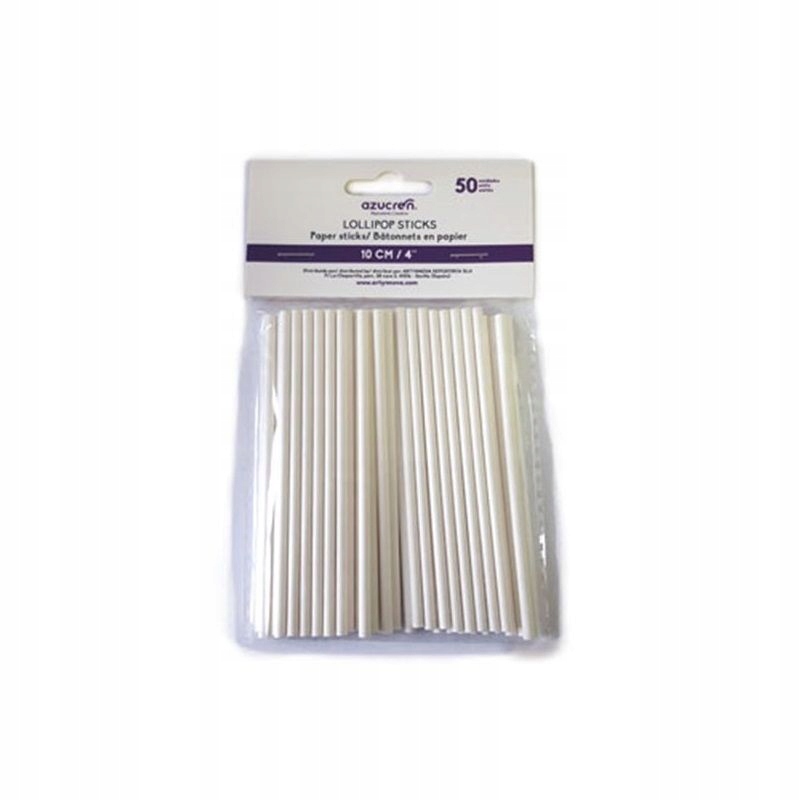 

Patyczki papierowe do lizaków białe 10 cm 50 szt