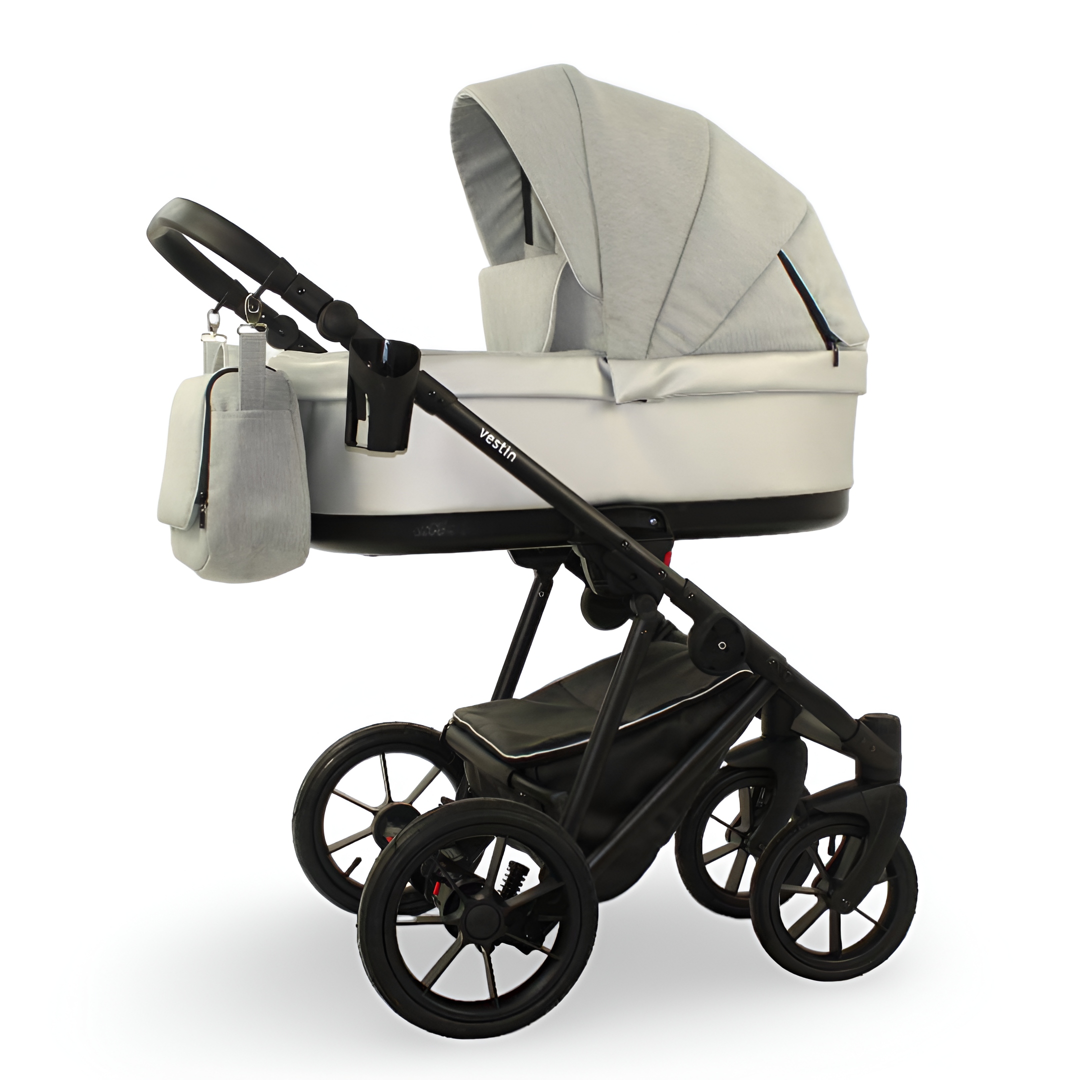 Wózek dziecięcy 3w1 VESTIN Jasno-Szary Ekskluzywny| Cosmo Fotelik+Adaptery EAN (GTIN) 5906449260355
