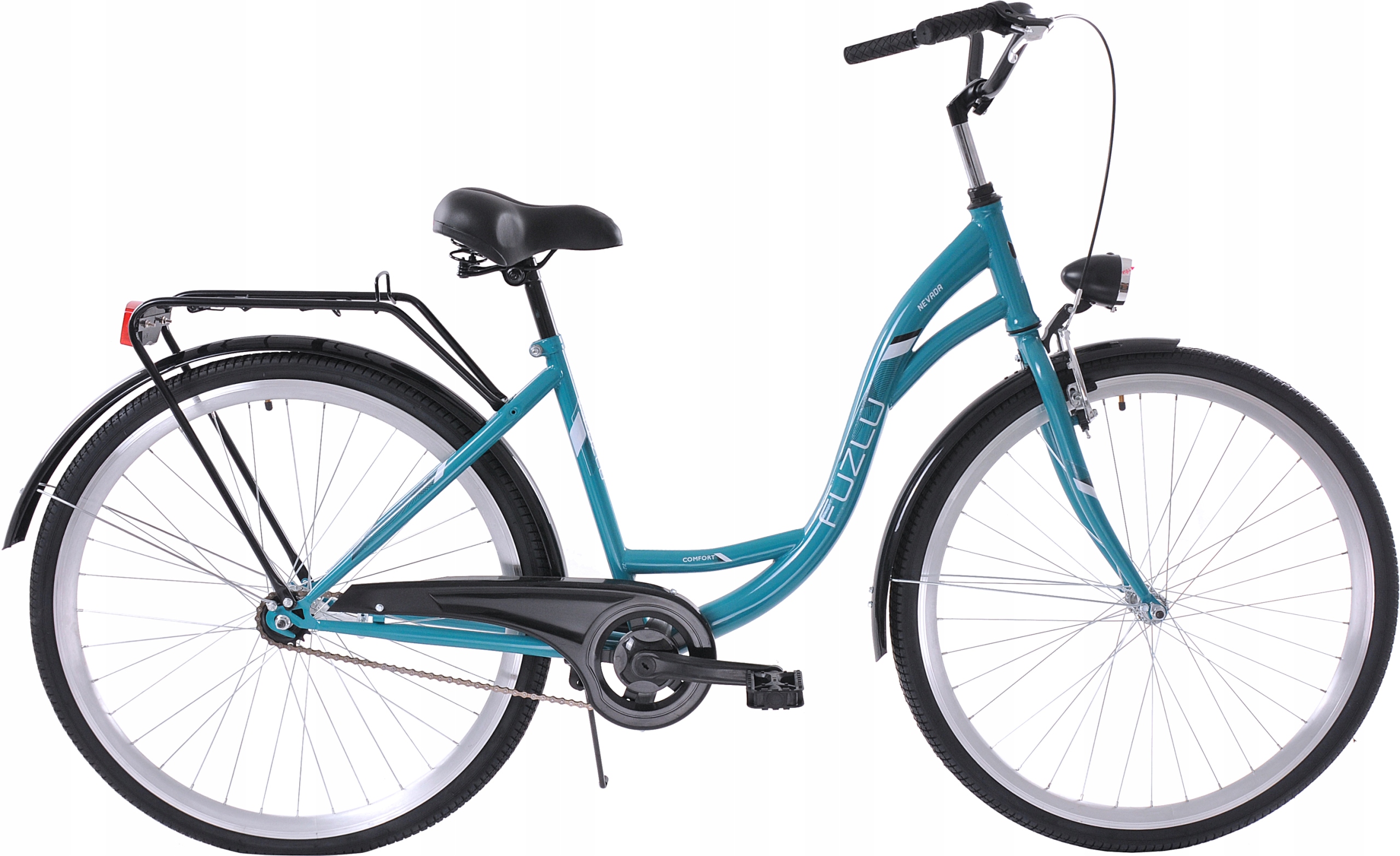 Rower Miejski 28 Damski Damka Fuzlu Nevada 1S turkusowo-czarny