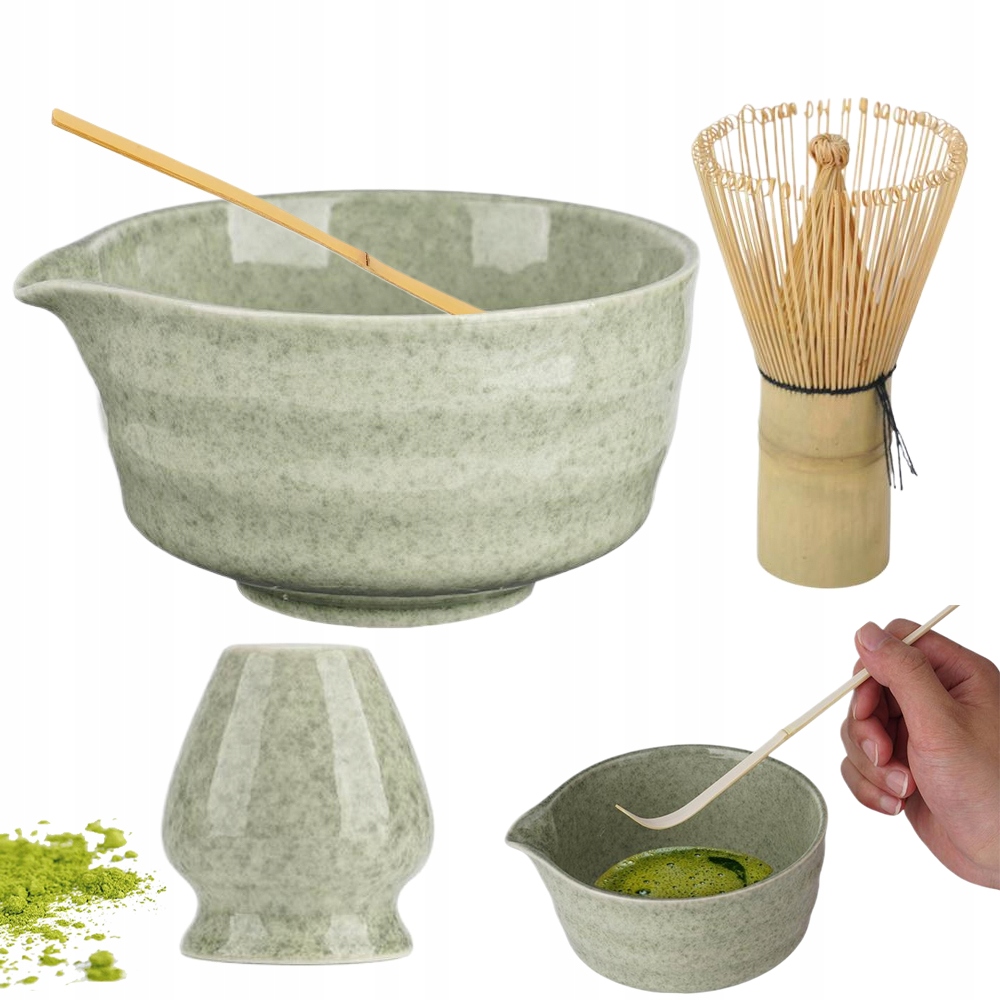 Levně 4KS Sada Na Čaj Matcha Nástroj Na Matchu Miska Lžíce Odolná
