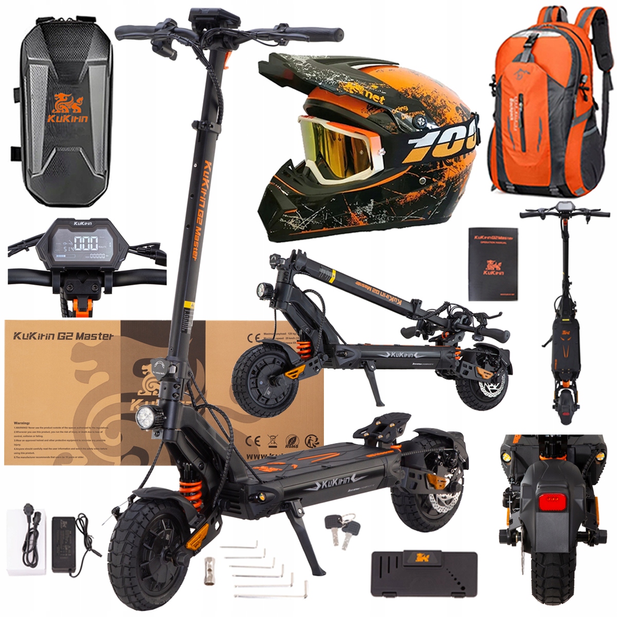 Kukirin G2 Master elektrické vozidlo 2000W 52V 20.8AH 70KM 60KM/H +Dárek