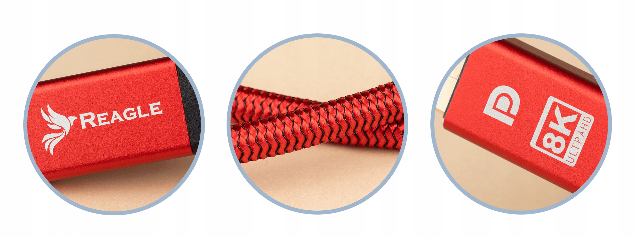 REAGLE Kabel przewód DisplayPort 1.4 DP 4K 165Hz 2k 240Hz 1M Display Port Model RDP100M