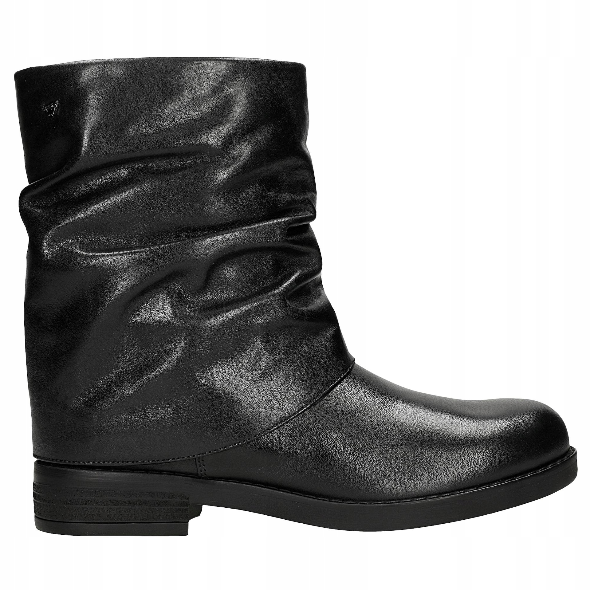 Černé nazouvací dámské kotníkové boty z přírodní kůže vel. 39