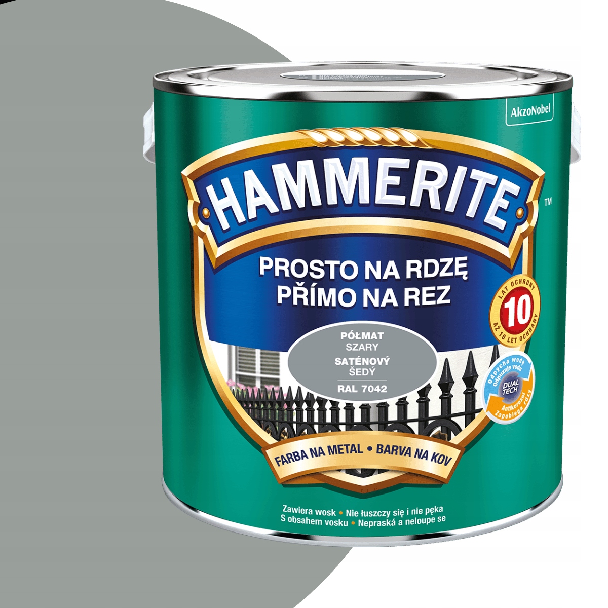 Hammerite Prosto na Rdzę 2,5L Szary Półmat